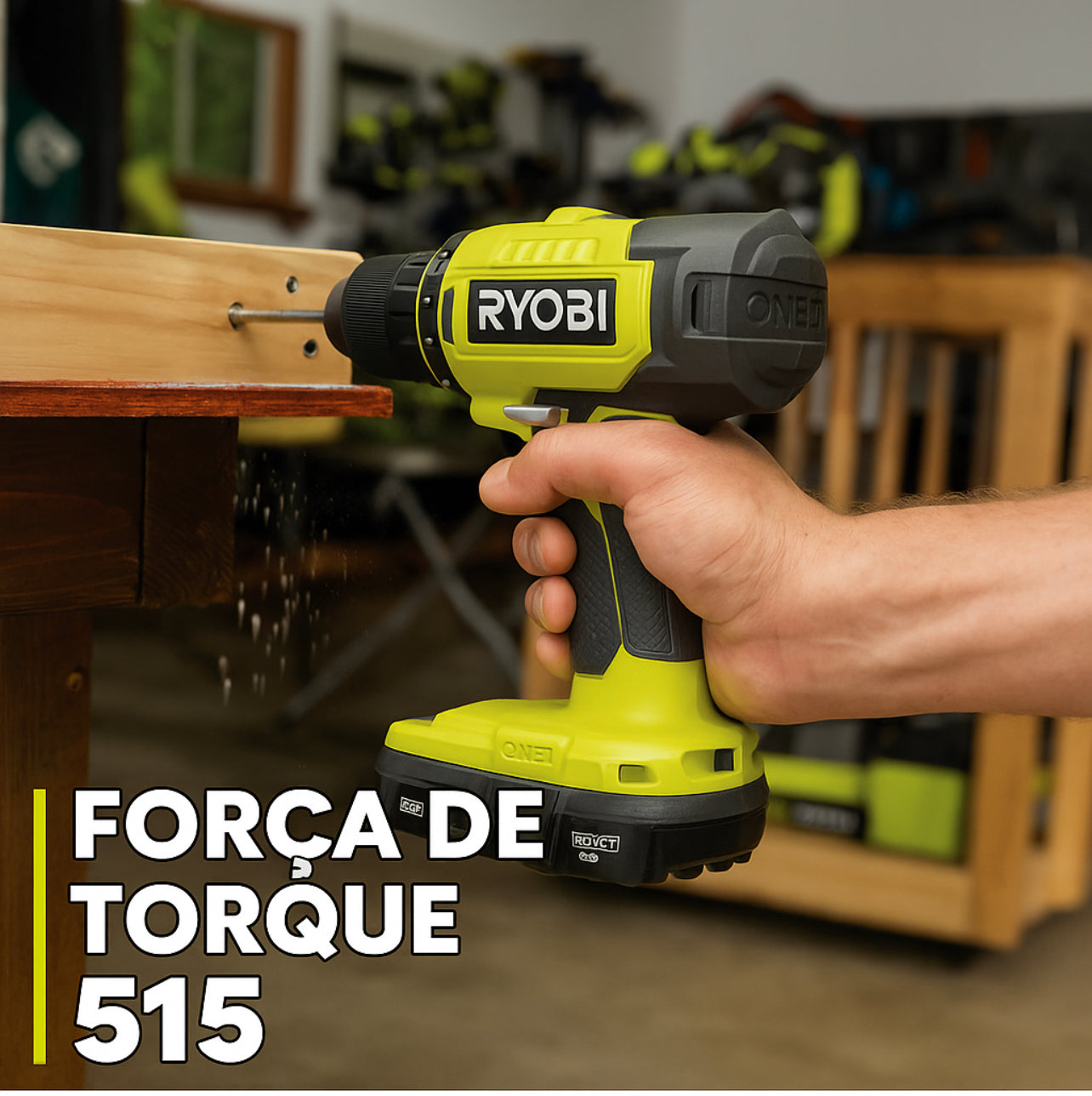 Kit RYOBI com 6 Ferramentas + 2 Baterias, Carregador e Bolsa