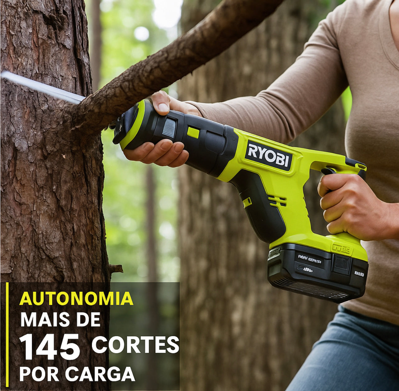 Kit RYOBI com 6 Ferramentas + 2 Baterias, Carregador e Bolsa