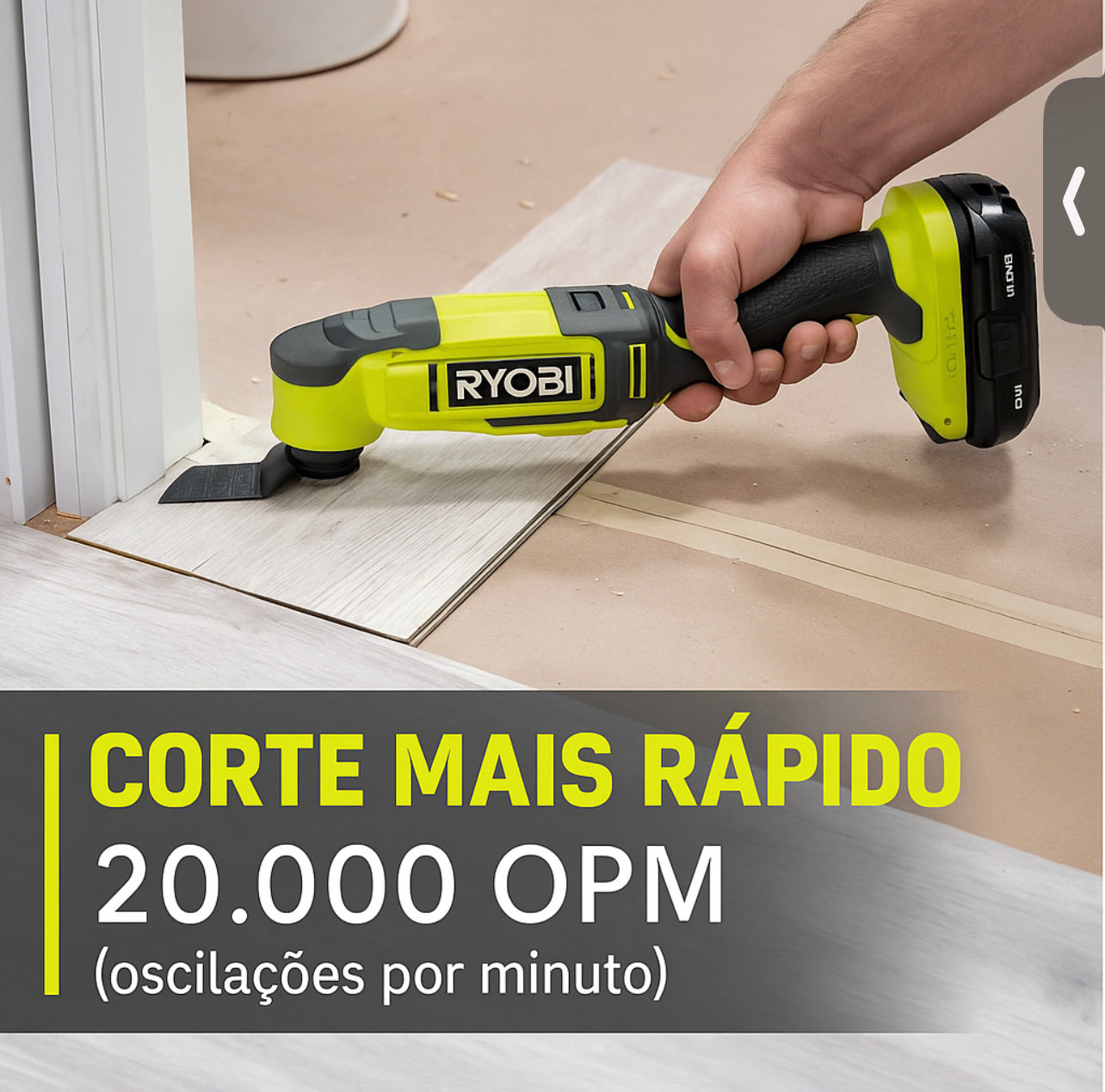 Kit RYOBI com 6 Ferramentas + 2 Baterias, Carregador e Bolsa