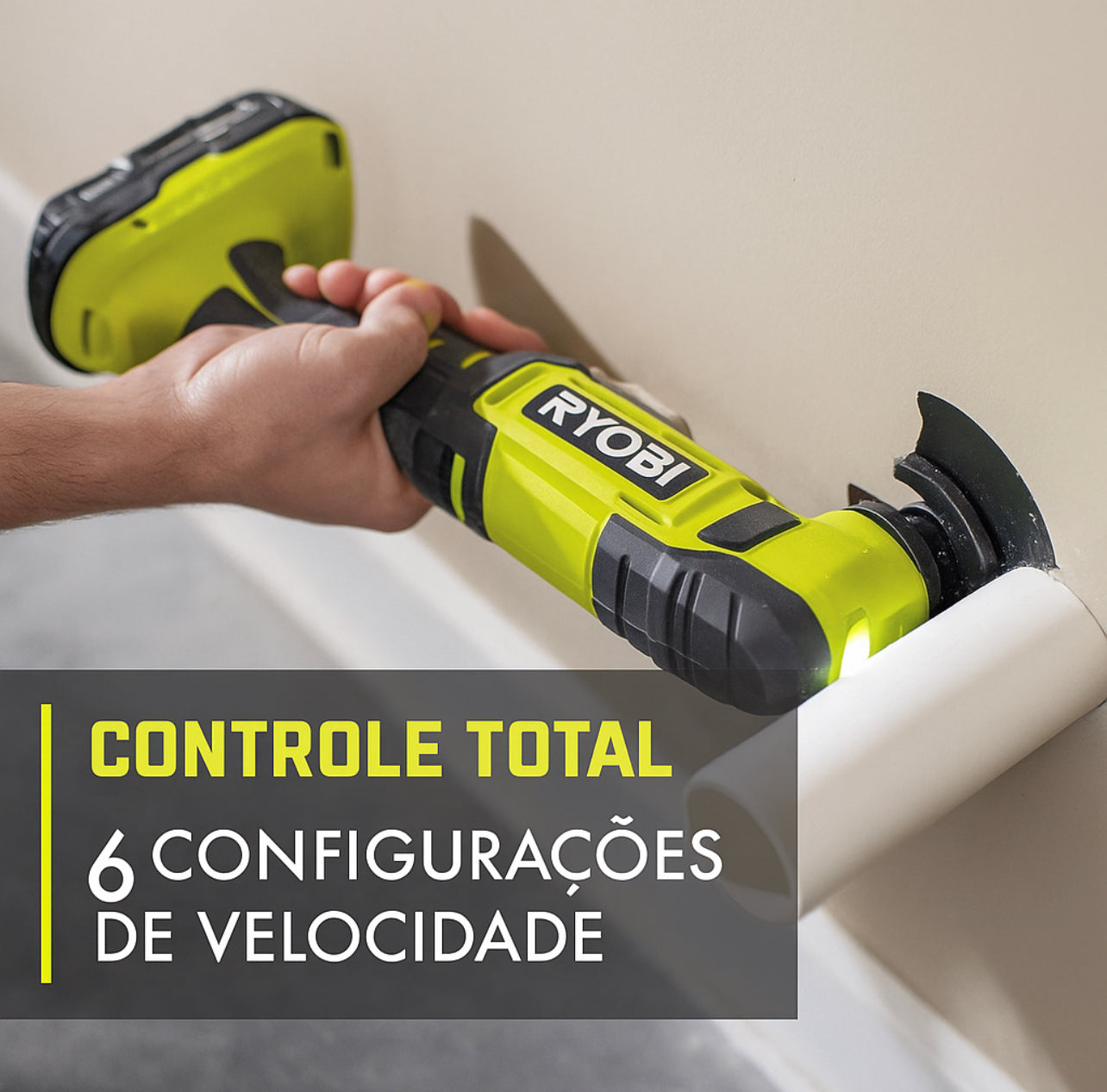 Kit RYOBI com 6 Ferramentas + 2 Baterias, Carregador e Bolsa