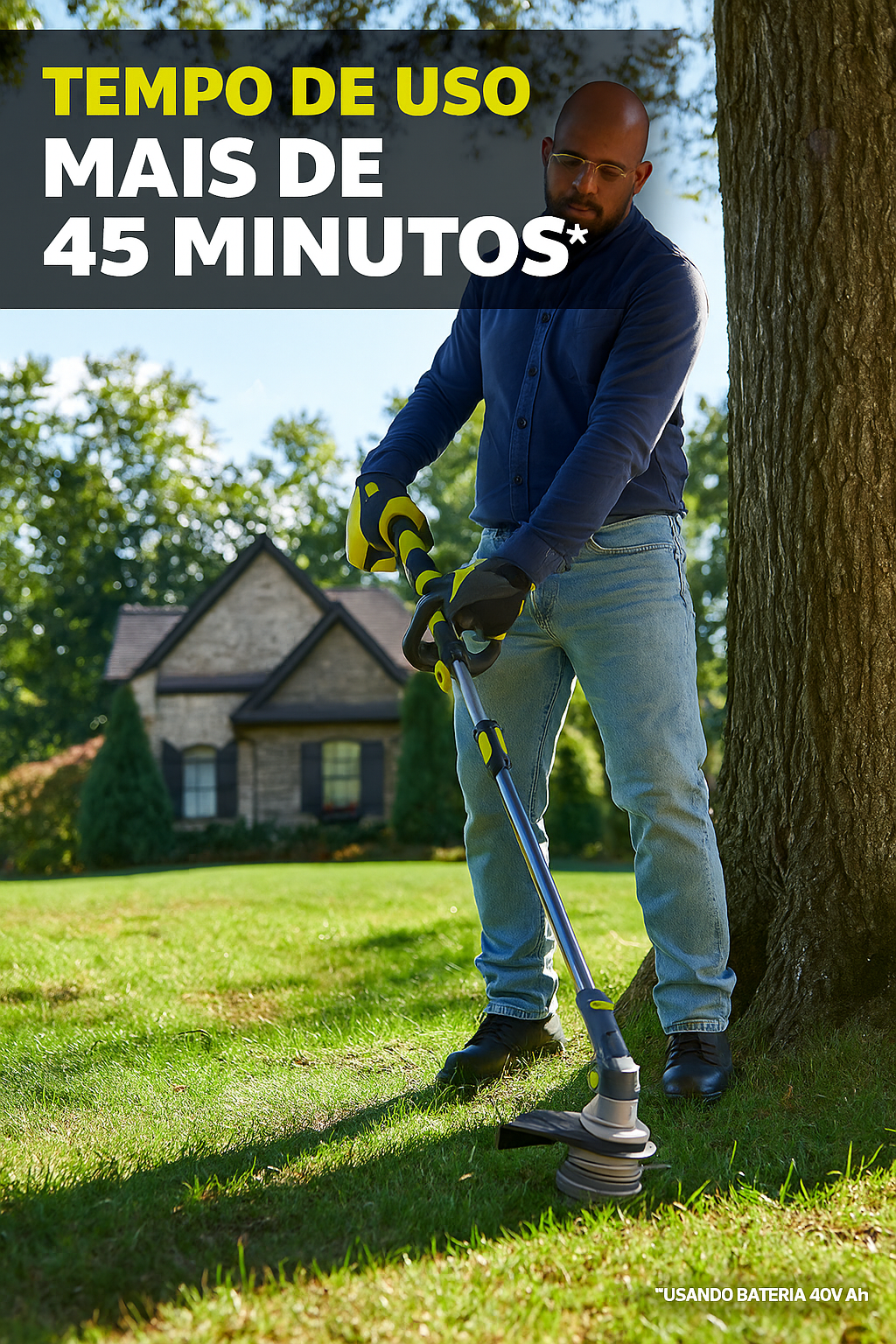 Kit Combo RYOBI Cortador + Soprador com 2 Ferramentas