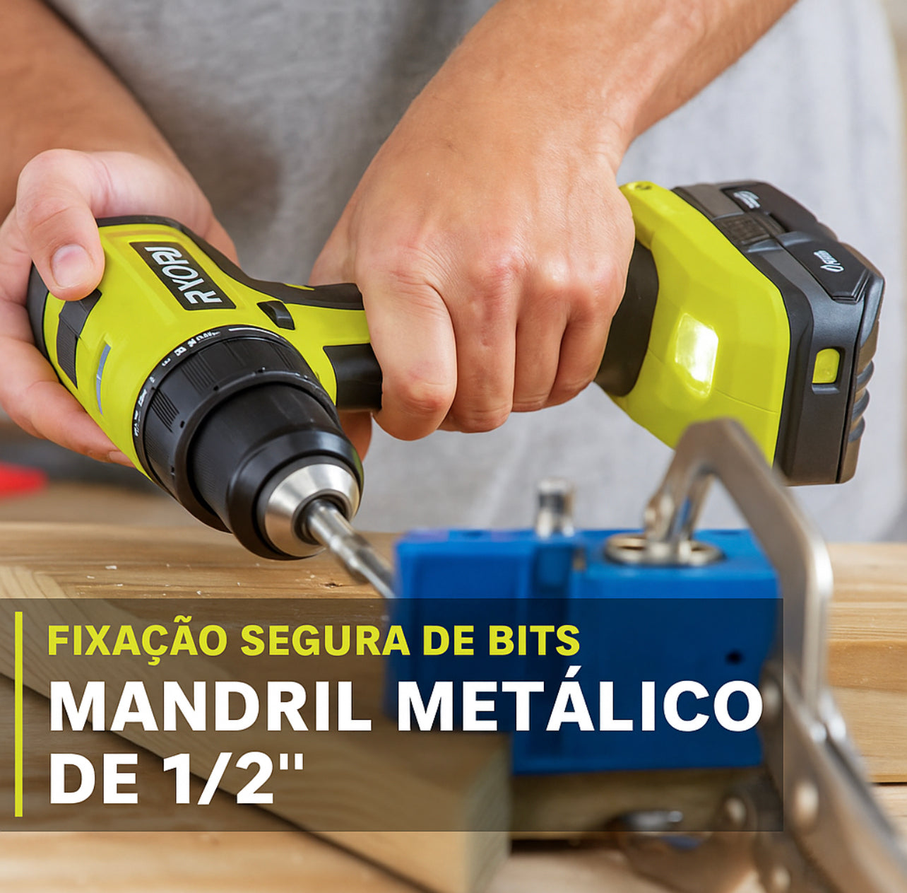 Kit RYOBI com 6 Ferramentas + 2 Baterias, Carregador e Bolsa